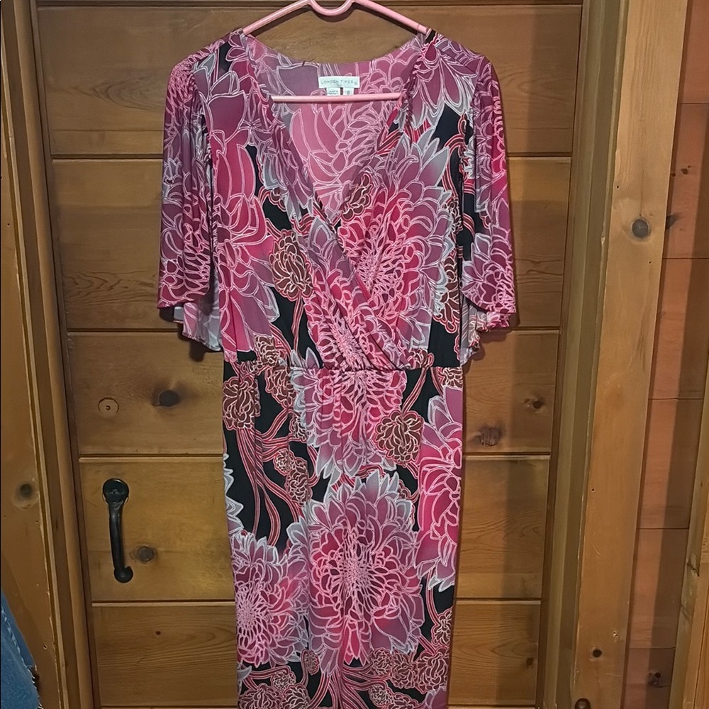 London Times Floral Midi Dress
